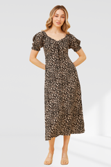 Faith Dress - Leopard Print