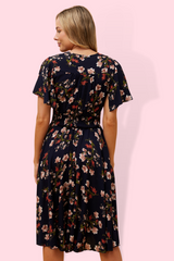 Primrose dress - navy multi
