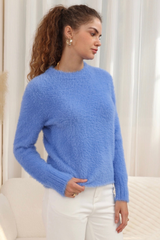 Ash Fluffy Knit - Blue