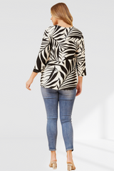 Armani top black and white