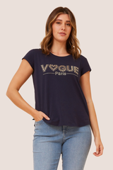 Vogue tee- Navy