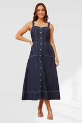 Sweetheart Denim Dress