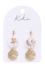 KiKi Light Shimmer Oval Earrings