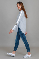 Junee Banded Star Long Sleeve T Shirt By 3rdStory