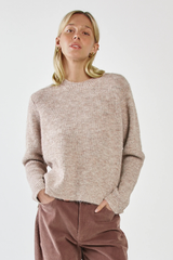 Mari Boxy Rib Knit - Multi Fawn