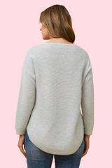 Aria Knit - Light Grey Marle