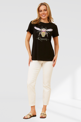 Queen bee tee -Black