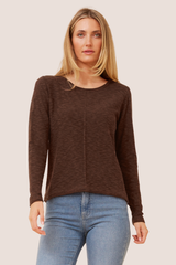 Conti knit top - chocolate