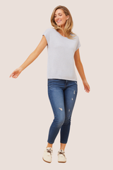 Evie top - sky blue