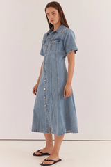 Kara Denim Midi Dress