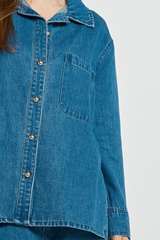 Vespa Denim Shirt - Mid Blue