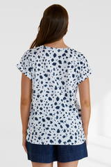 Ayla V-neck Tee - Spot Print