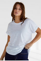 Hailey Short Sleeve Tee - White | Betty Basics