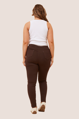 Skinny jeggings - chocolate
