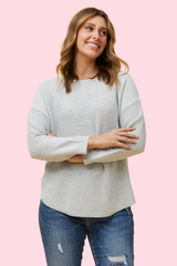 Aria Knit - Light Grey Marle