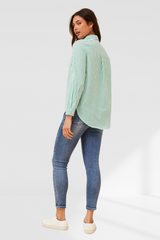 Lucy Stripe Shirt - Jade
