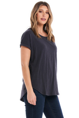 Hailey Short Sleeve Tee - Petrol | Betty Basics