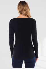 Kelli Long Sleeve Top - Black | Betty Basics