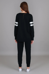 Two-Stripe Graphic Sweatshirt By 3rdStory