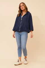 Fiona solid jacket - Navy