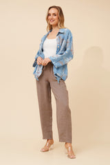 Luna linen shirt - Blue Jean