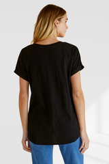 Hailey Short Sleeve Tee - Black | Betty Basics