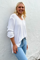 Domini Loop Knit Jumper -white