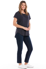 Hailey Short Sleeve Tee - Petrol | Betty Basics