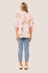 Gigi linen top - pink