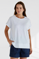 Shirley Short Sleeve Tee - White | Betty Basics