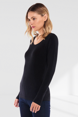Kelli Long Sleeve Top - Black | Betty Basics