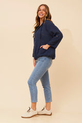 Fiona solid jacket - Navy