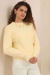 Ash Fluffy Knit- yellow