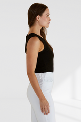 Francis Rib Tank - Black | Betty Basics