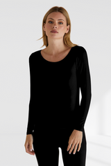 Kelli Long Sleeve Top - Black | Betty Basics