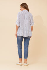 Maya linen shirt - stripe
