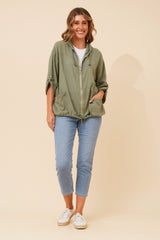 Fiona solid jacket - khaki