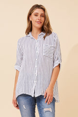 Maya linen shirt - stripe