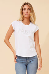 Paris tee -white
