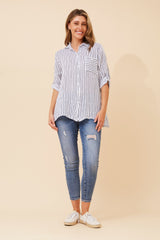 Maya linen shirt - stripe