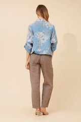 Luna linen shirt - Blue Jean