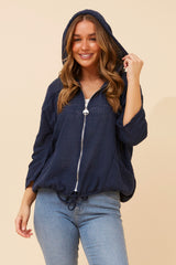 Fiona solid jacket - Navy