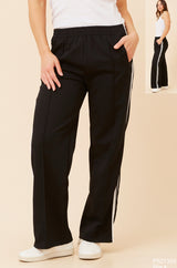 Lilly Side Stripe Track Pants - Black