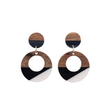 KiKi Geo Wood Circles Earrings