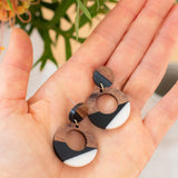 KiKi Geo Wood Circles Earrings