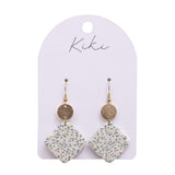 KiKi Green Speckled Drops Earrings