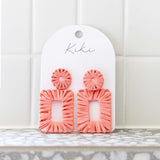 KiKi Pink Rectangles Earrings