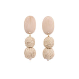 KiKi Raw Wood Drops Earrings