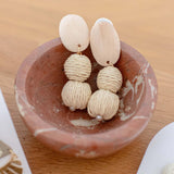 KiKi Raw Wood Drops Earrings
