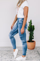 Dee Pull Up Jeans - Denim Blue